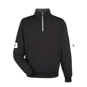 Fairways & Greene Mens Black F&G Tech 1/4 Zip Pullover Golf Sweater Size L